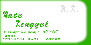 mate kengyel business card